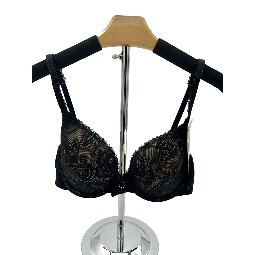 Maidenform T-Shirt Bra Custom Lift Style 09473‎ Color Black BKB Size 34D